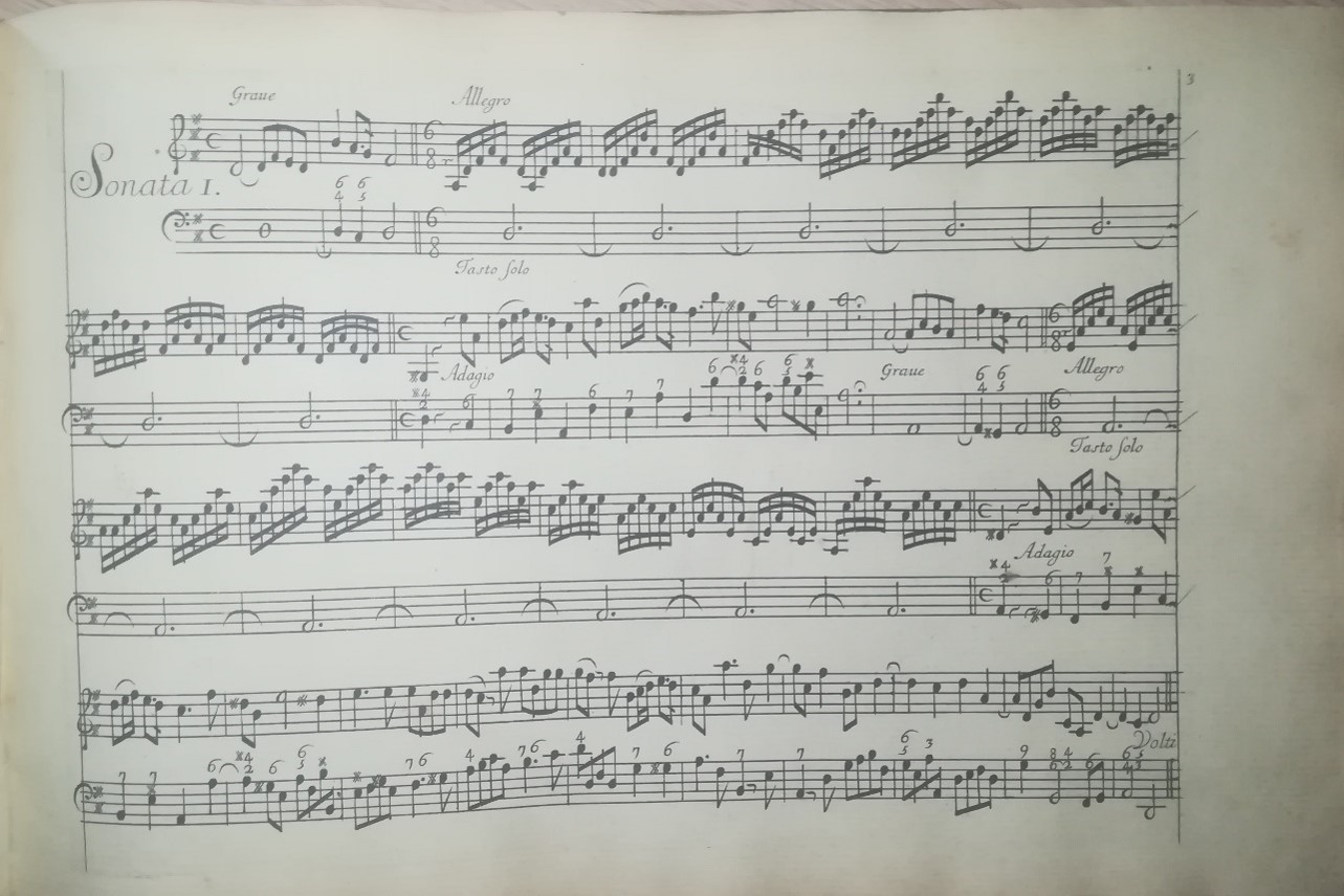 Première page de la Sonate de Corelli