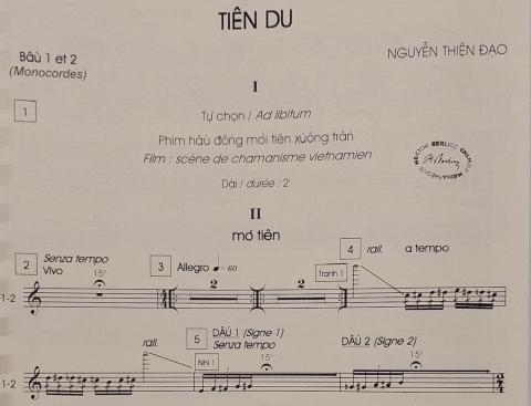 Première page de la pièce Tiên Du de Nguyên Thiên Dao