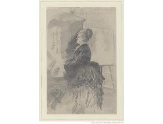 Augusta Holmès dessinée par Gustave Jacquet