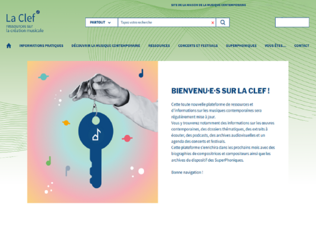 page d'accueil de La Clef, plateforme de la MMC